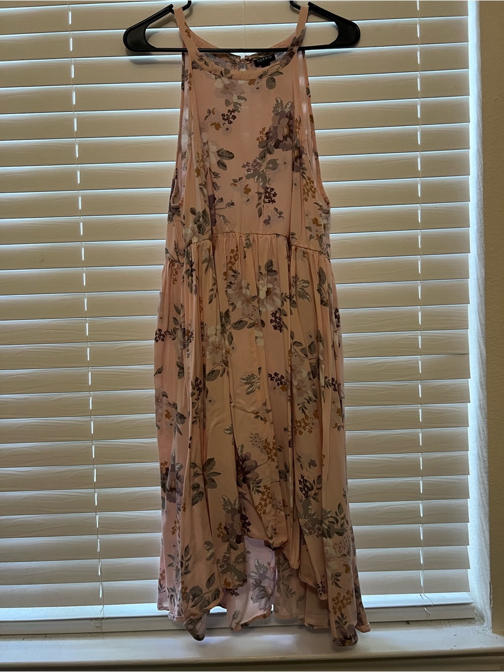 Torrid Sleeveless Pink Floral High-Low Dress